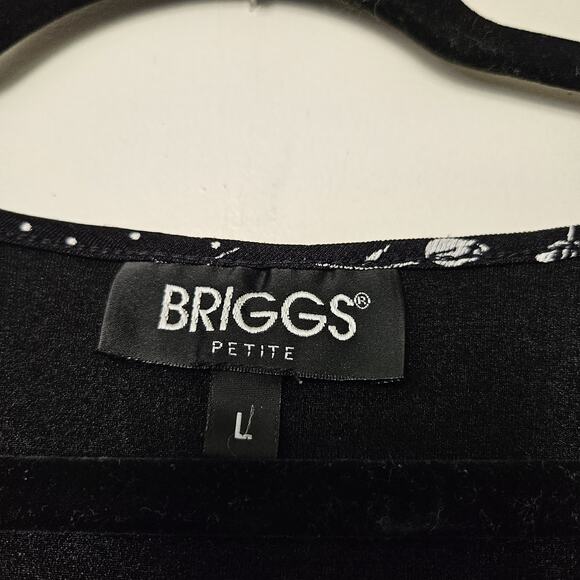 Vtg Floral Rose Print Blouse Womens PL Black White Whimsigoth Witchy Boho Y2K - Picture 6 of 8